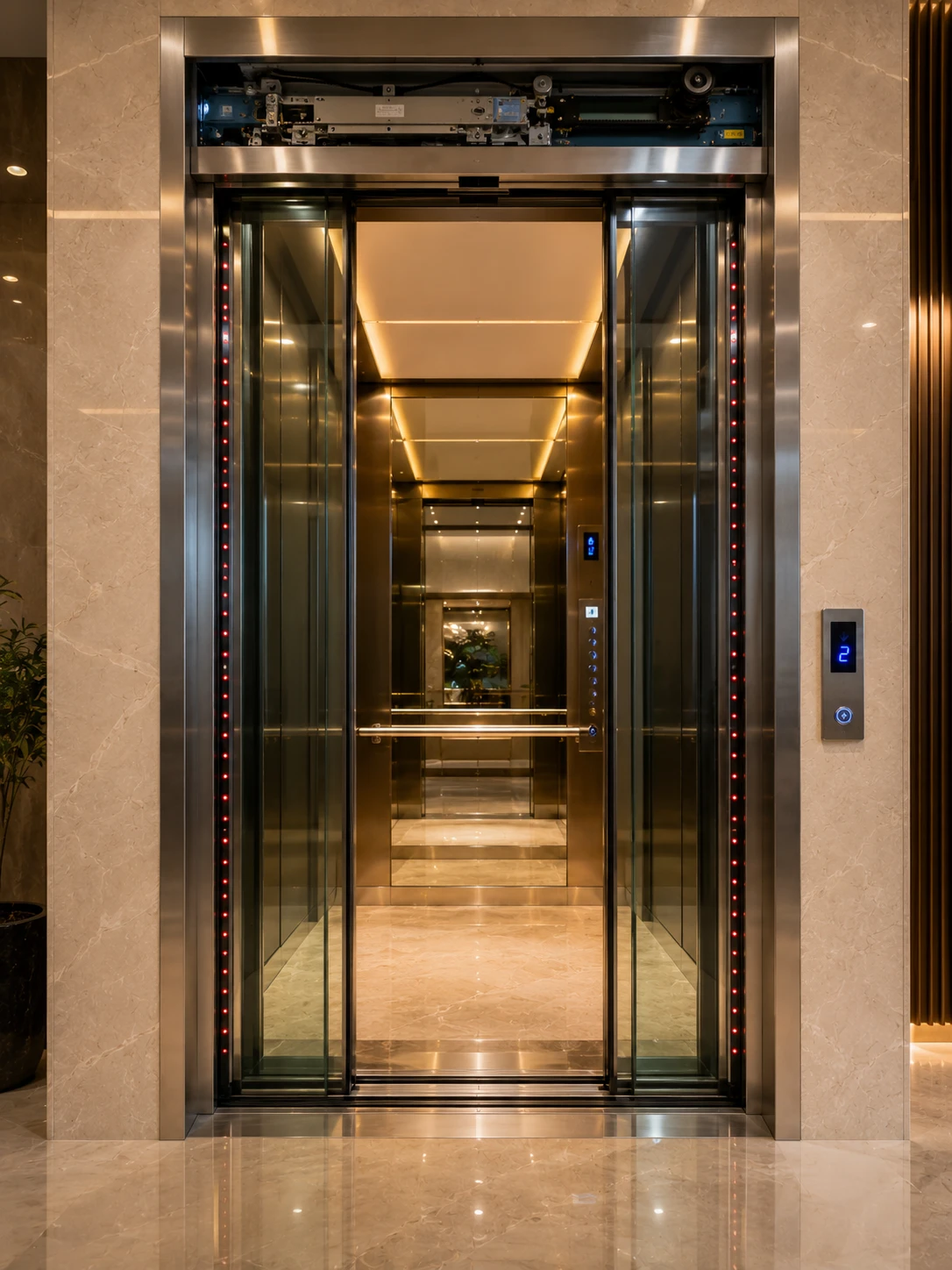 S.S. Auto Glass Door Lift view 3