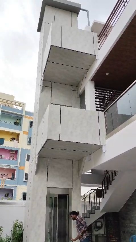 Luxury Residential Glass Villa Elevator Travel